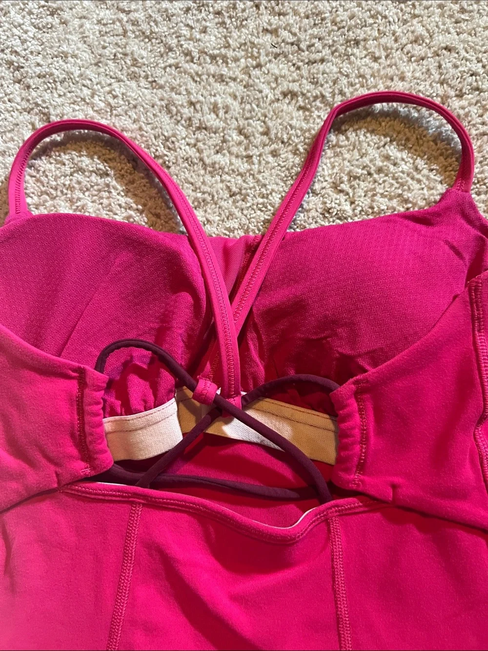 lululemon athletica Hot Pink Strappy Tank Top